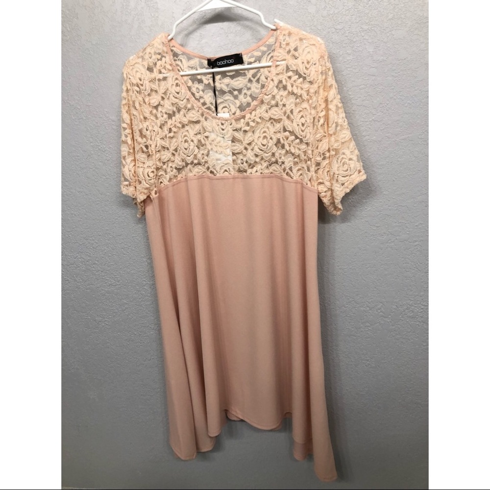 Boohoo Blush Swing Dress